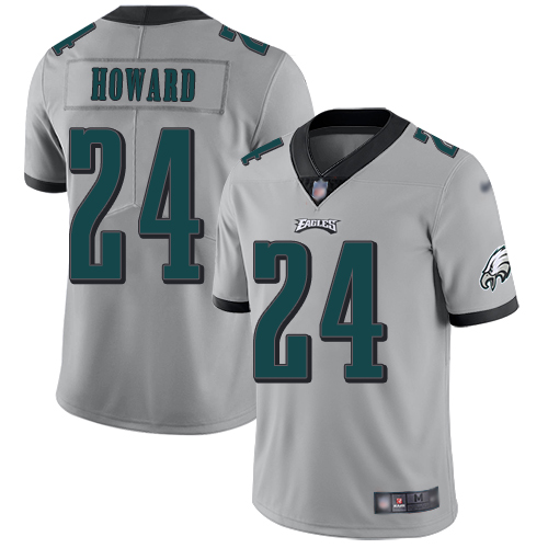 Men Philadelphia Eagles #24 Jordan Howard Limited Silver Inverted Legend NFL Jersey Football->philadelphia eagles->NFL Jersey